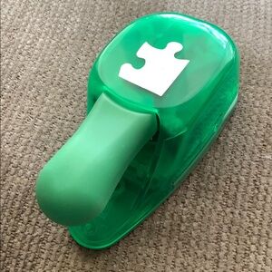 Green Puzzle Piece Craft Punch for Kids